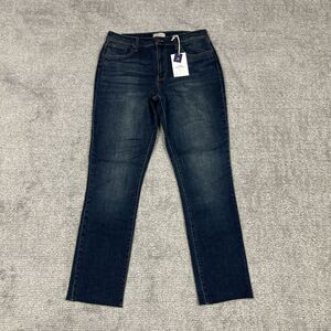 Oliver Logan Jeans Womens 29 Crosby Relaxed Taper Raw Hem Stretch Denim New